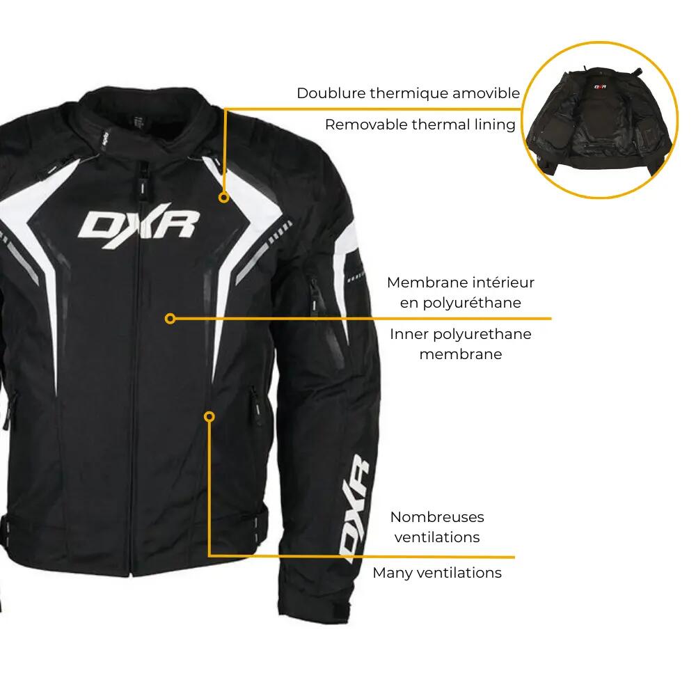 Veste trottinette vélo et moto avec protections imperméable, toutes saisons 4/7