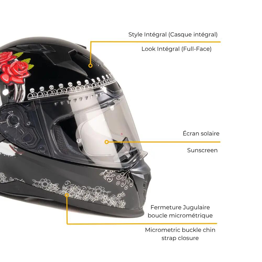 Casque intégral EROS SANTITA Black | ECE 22.06 4/7