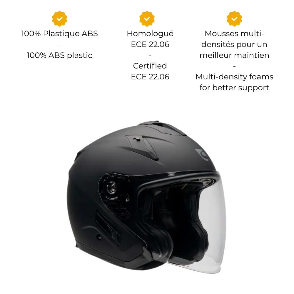 Casque vélo / trottinette / scooter SODDY visière solaire Full black 5/7