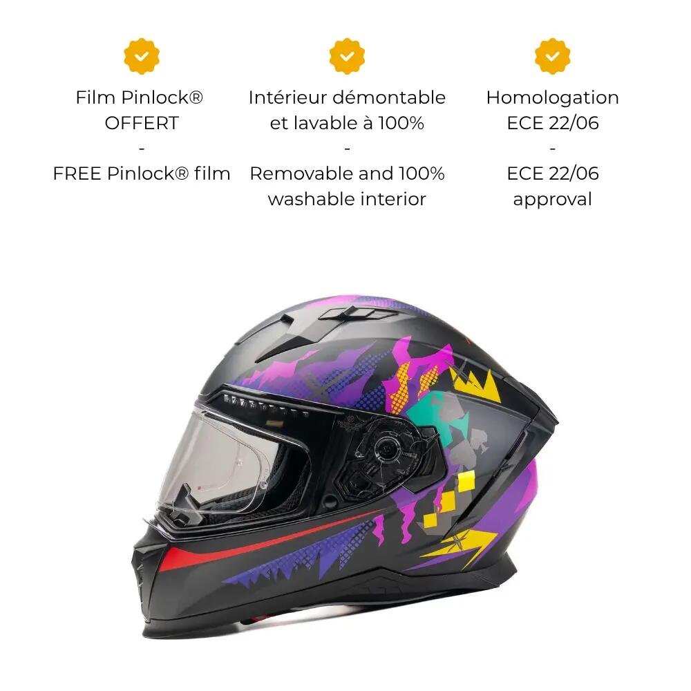 Casque intégral EROS PSYCHO Black | ECE 22.06 5/7