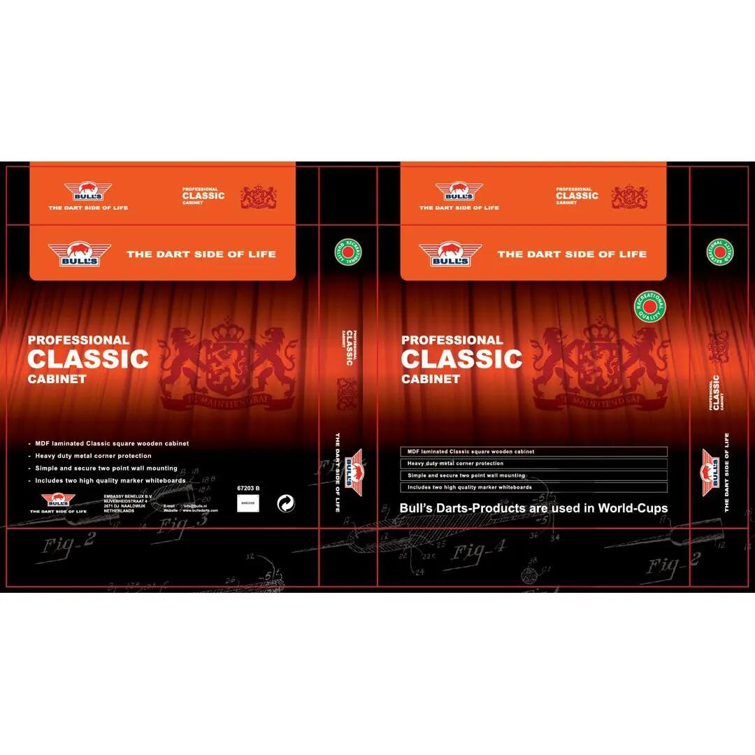 Classic Cabinet Black Dartbordkast 6/9