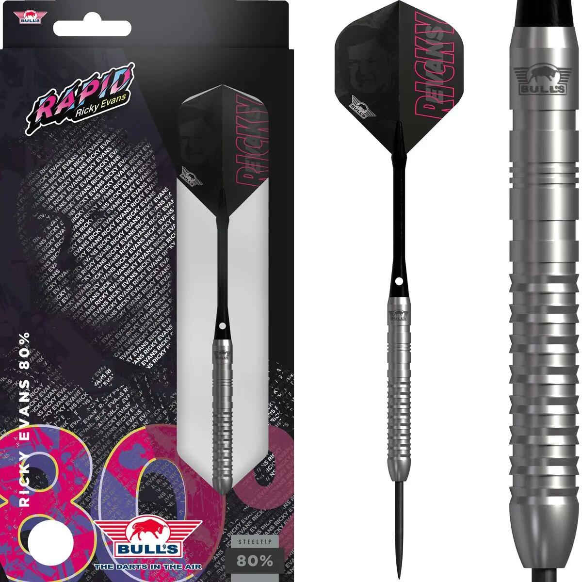 Ricky Evans E2 80% Tungsten Dartpijlen 3/8