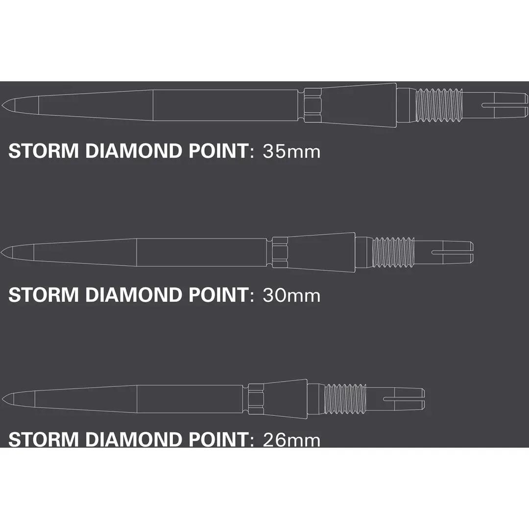 SP Storm Diamond dartpunten met Swiss Point technologie 2/8