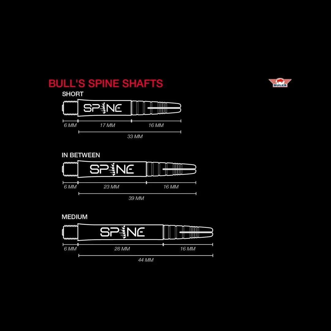Bull's Darts Spine Shafts Orange In Between 2/9
