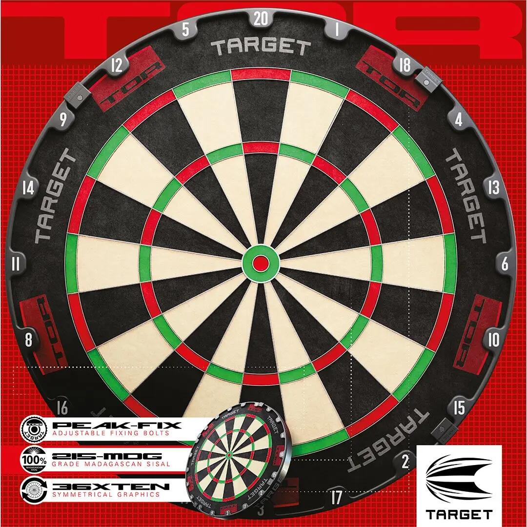 TOR Steel Tip Dartbord met 36XTEN Roterende Nummerring 8/10