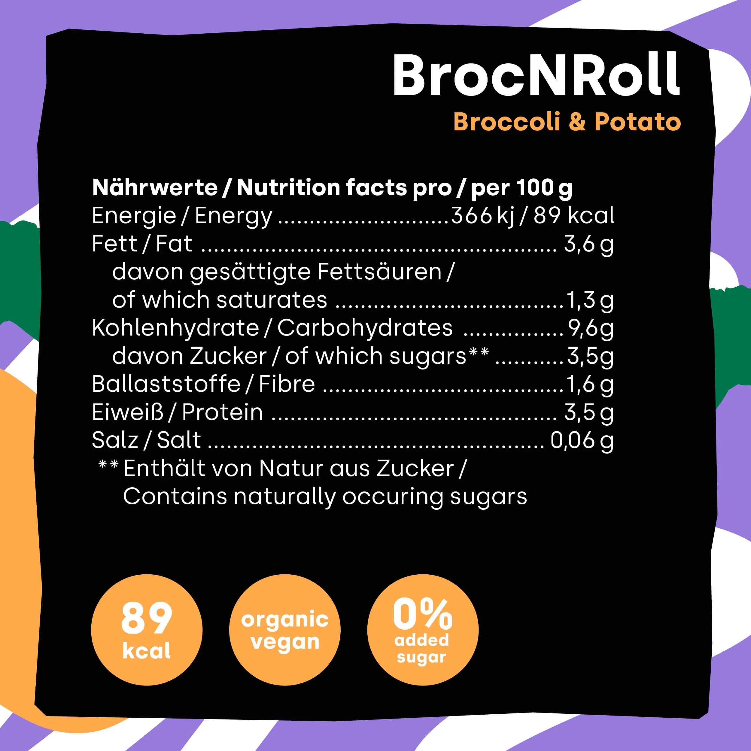 BrocNRoll 6 Stk. - Bio-Püree aus Brokkoli & Kartoffel 4/5