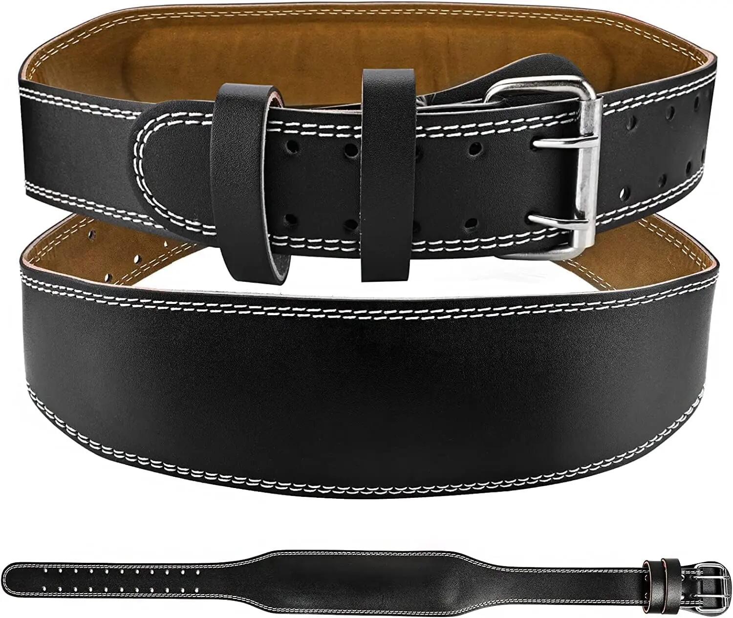 Cinturón Lumbar levantamiento de pesas, Cuero Acolchado Talla S 75cm a 100cm 5/7