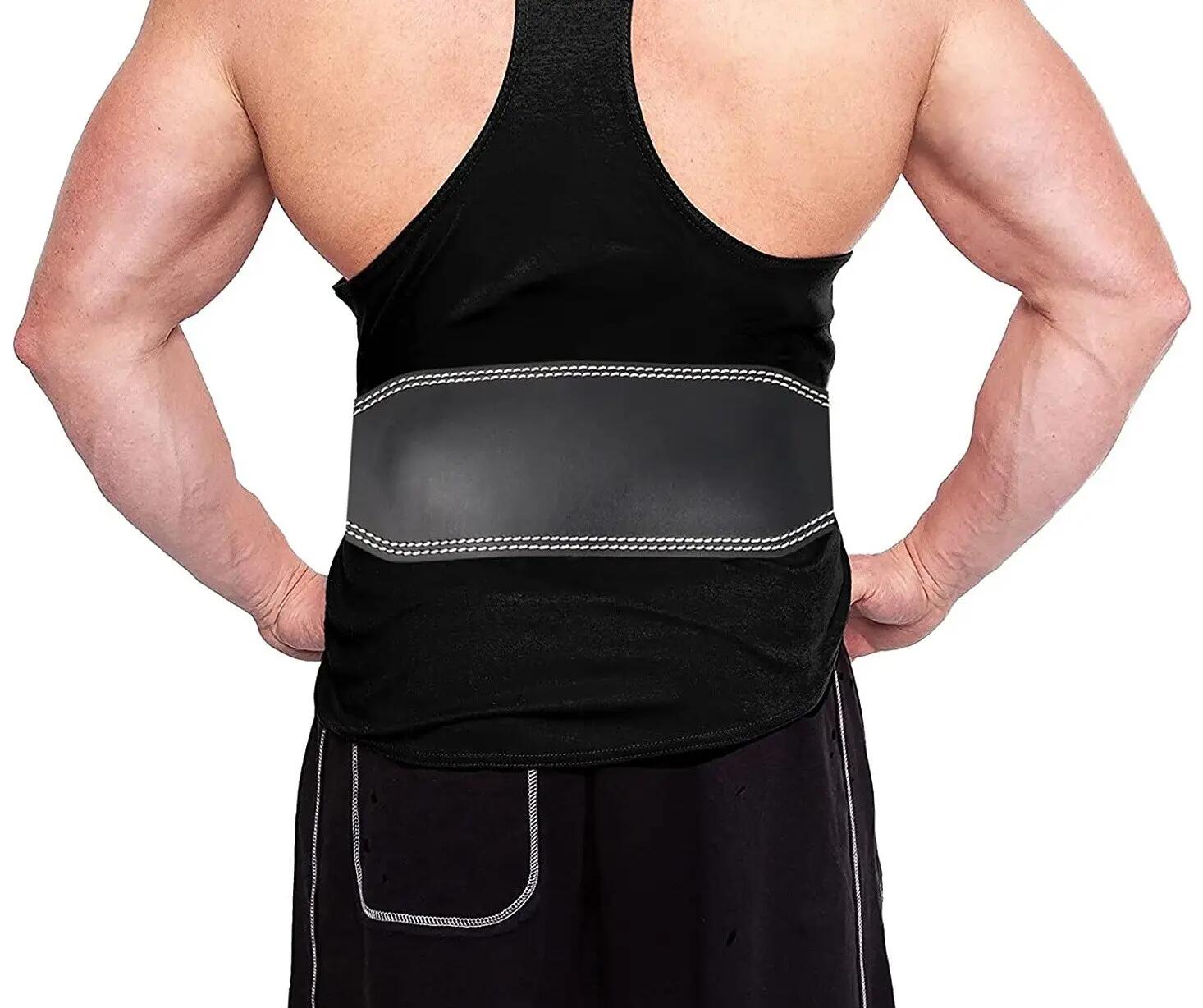 Cinturón Lumbar levantamiento de pesas, Cuero Acolchado Talla: L, 90cm a 115cm 3/7