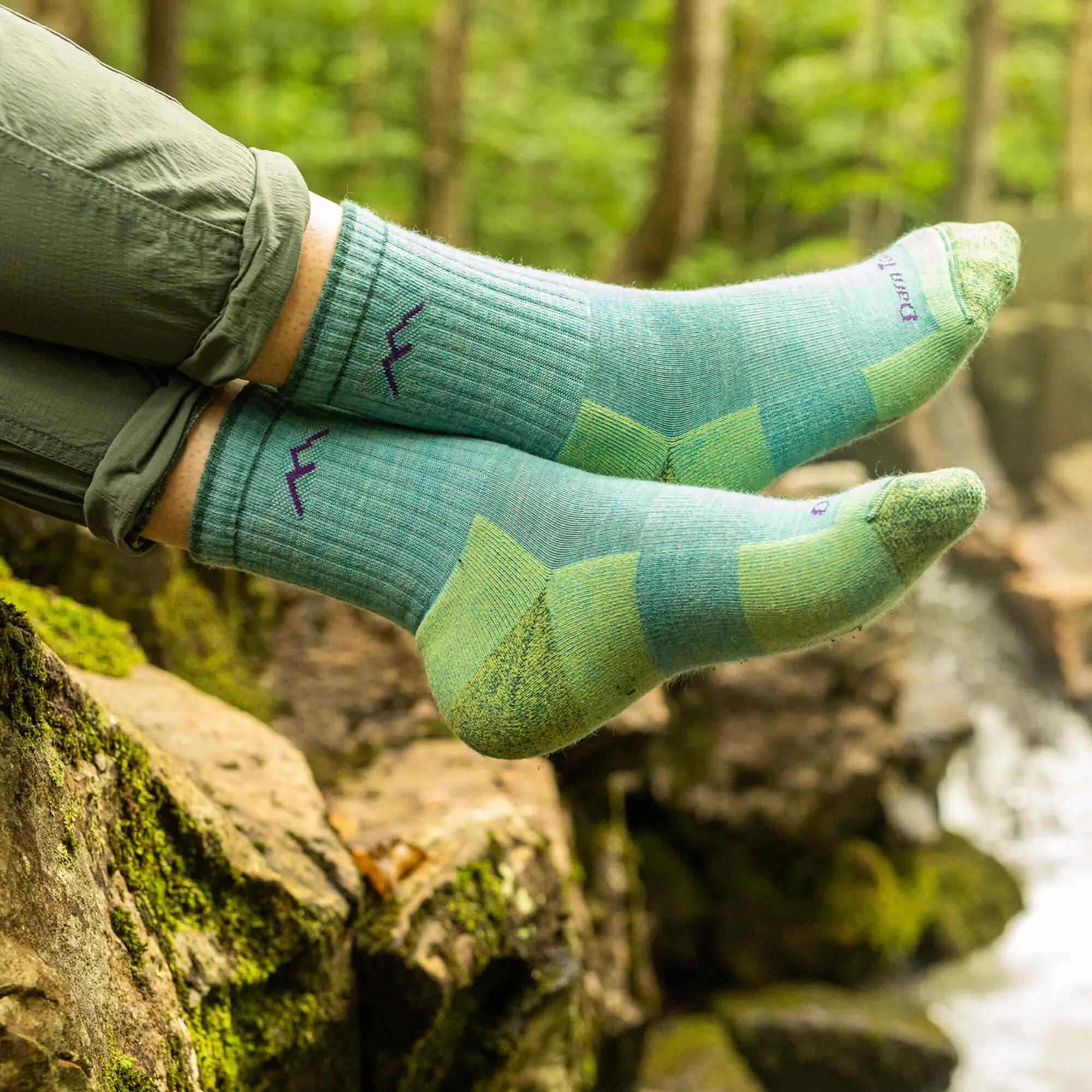 Darn Tough Chaussettes Femme Micro Crew Randonnée Mi-Épaisses Laine Mérinos 4/7