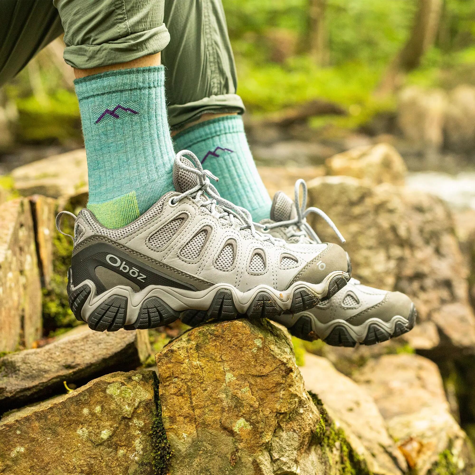 Darn Tough Chaussettes Femme Micro Crew Randonnée Mi-Épaisses Laine Mérinos 3/7