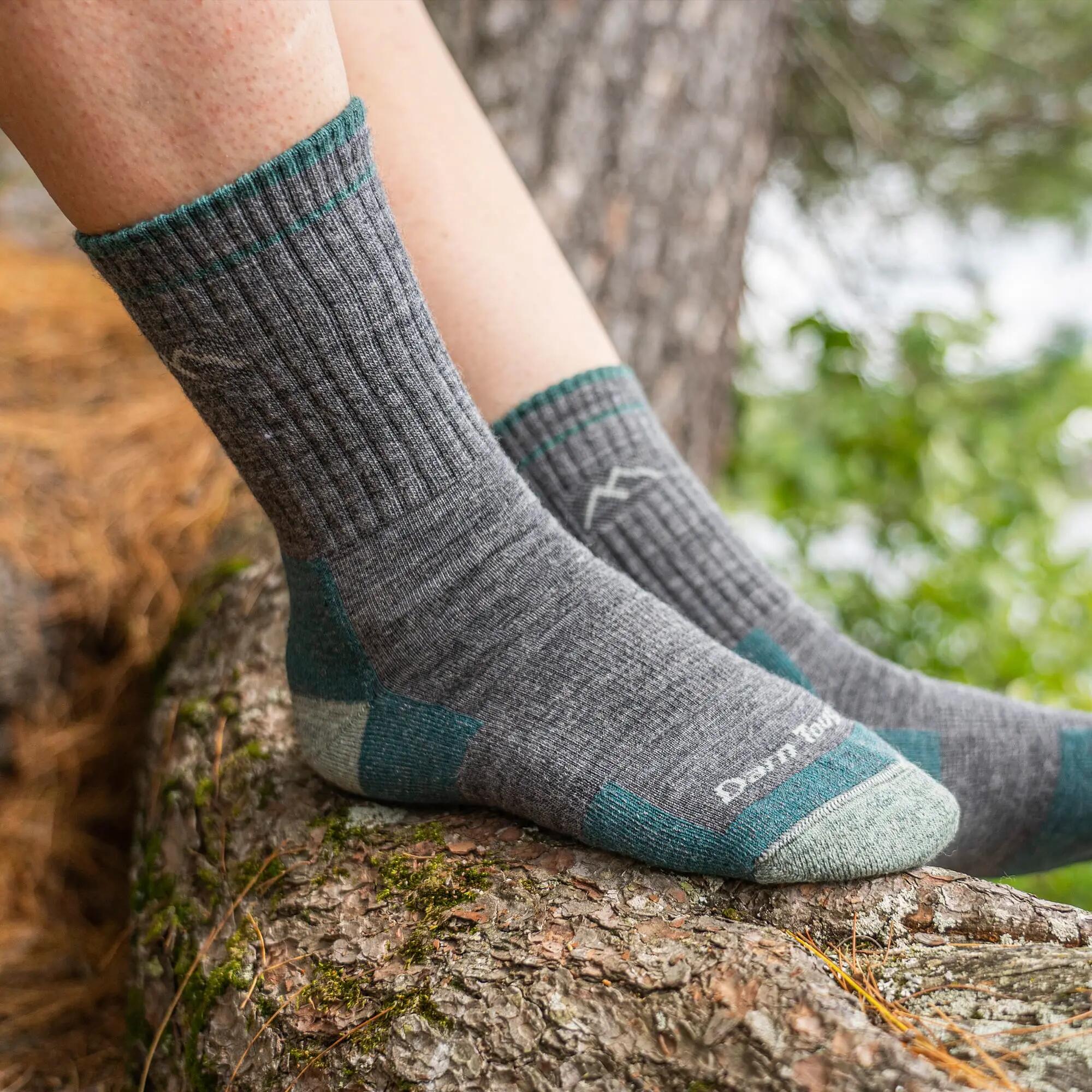 Darn Tough Chaussettes Femme Micro Crew Randonnée Mi-Épaisses Laine Mérinos 3/7