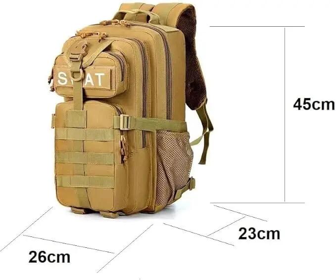 Mochila tática, 30L, mala de bordo, dobrável e impermeável. 7/7