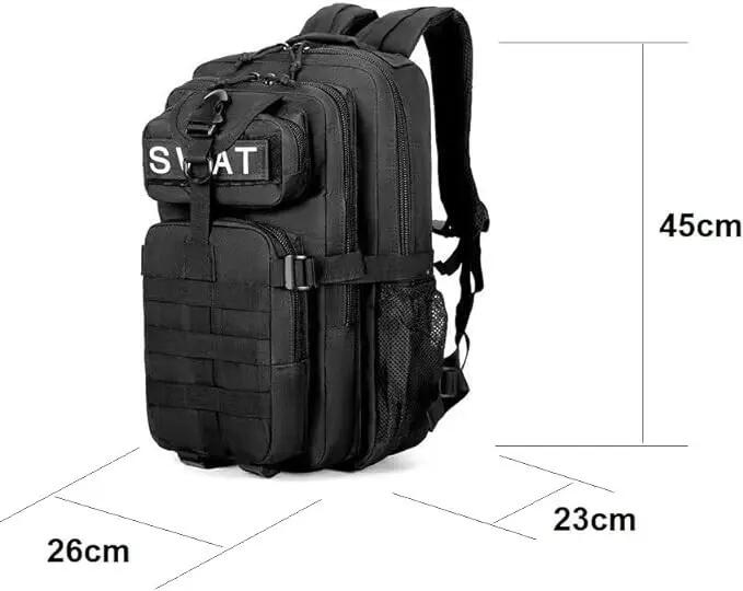 Mochila, 30L, Mala de Mão, Dobrável e Impermeável (Preta) 6/7