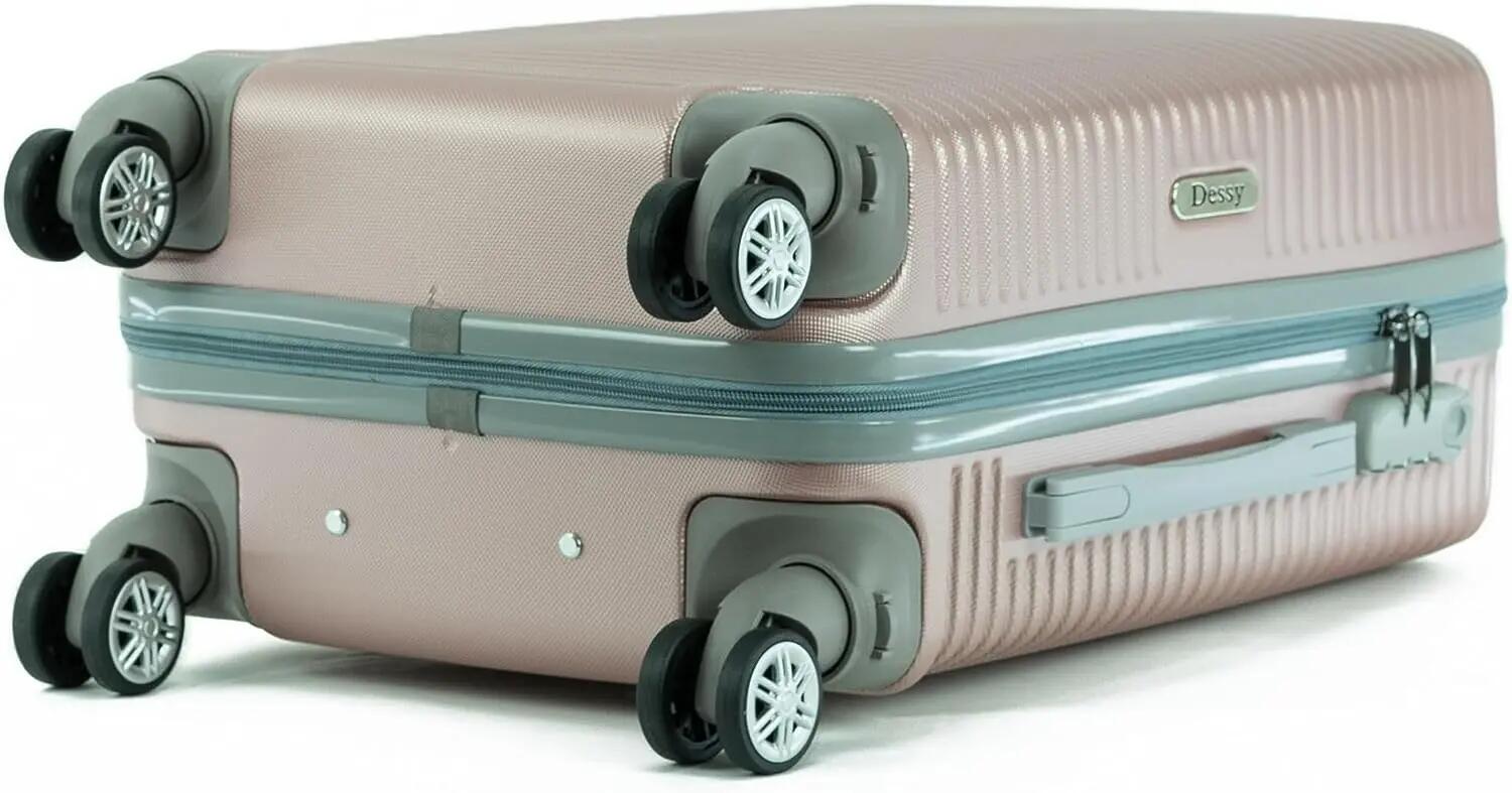 Maleta rigida 4 Ruedas 360º giratorias Oro Rosa (55x35x22cm) 6/7
