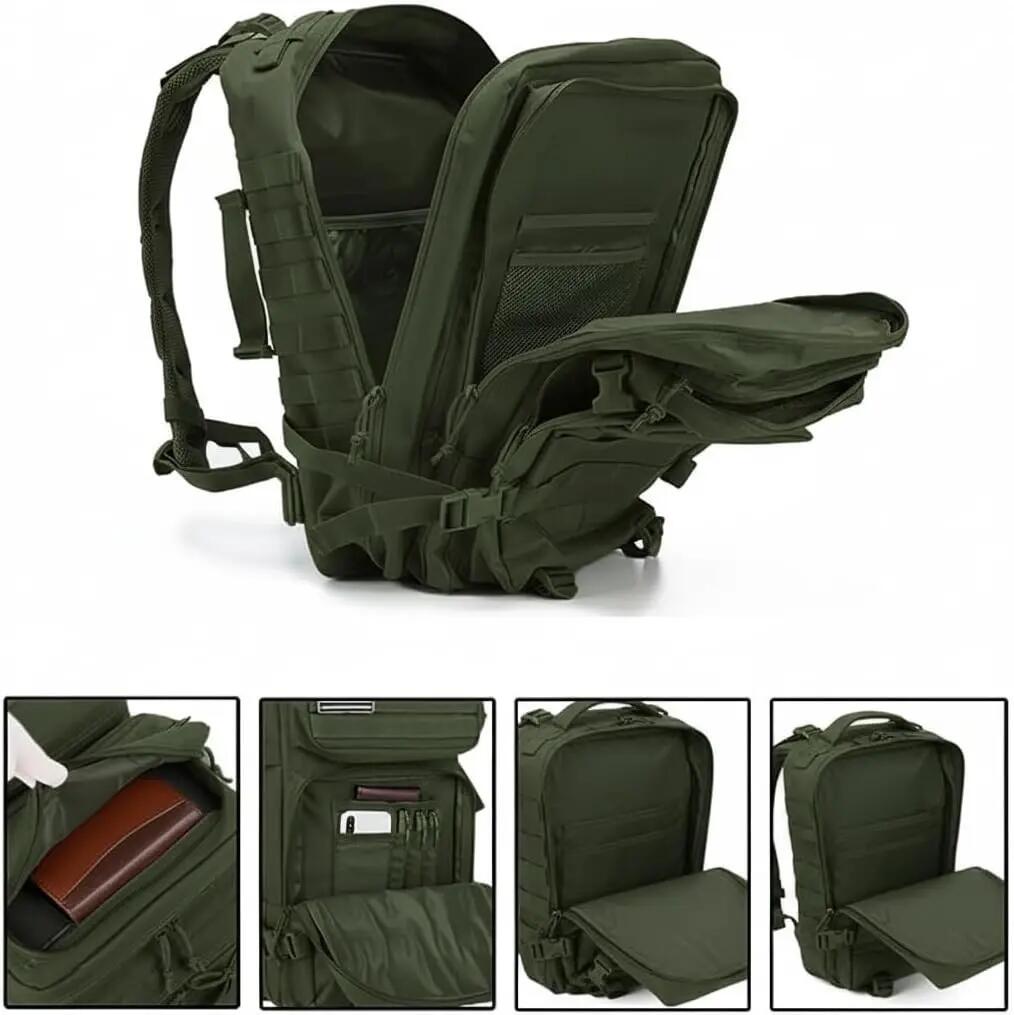 Mochila de 50 litros, mala de mão, dobrável, impermeável (verde) 5/6