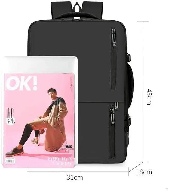 Mochila de viaje equipaje de mano maleta de cabina, bolsa, impermeable 6/7