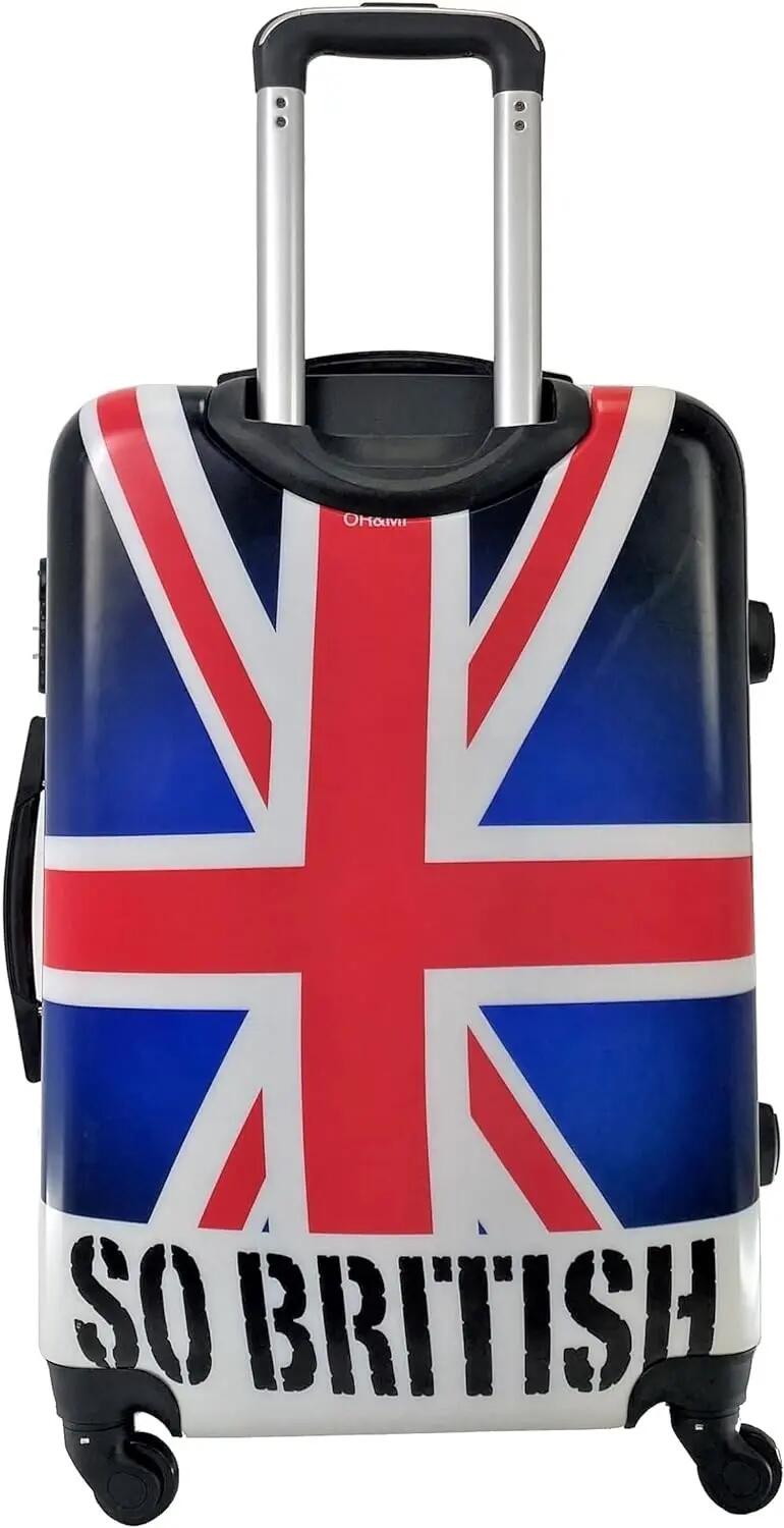 Maleta Mediana 4 Ruedas giratorias 360º Estampado Inglaterra 65x44x26cm 4/6