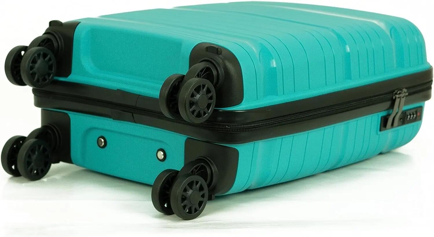 Maleta para Cabina Equipaje de Mano 4 Ruedas 360º giratorias (Verde Agua) 4/6