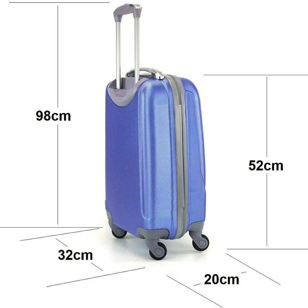 Mala pequena com 4 rodas giratórias 360°, ideal para viagens, 52 cm, dourada. 4/4