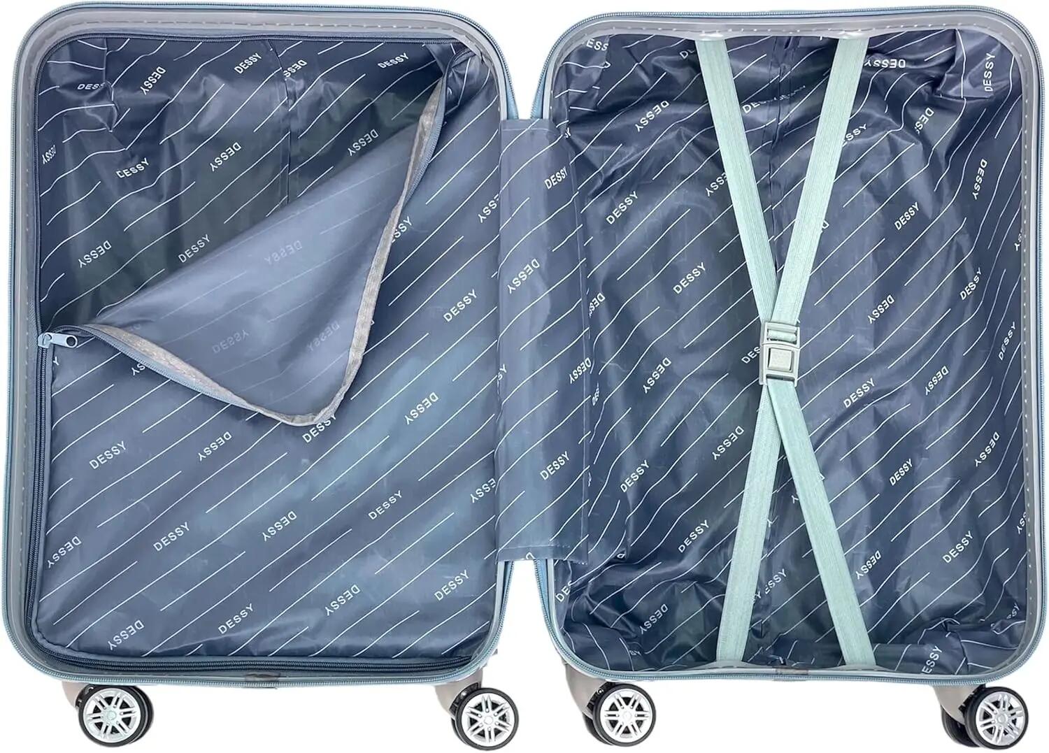 Mala pequena rígida com 4 rodas giratórias, 55x35x22cm (Azul Marinho) 4/4