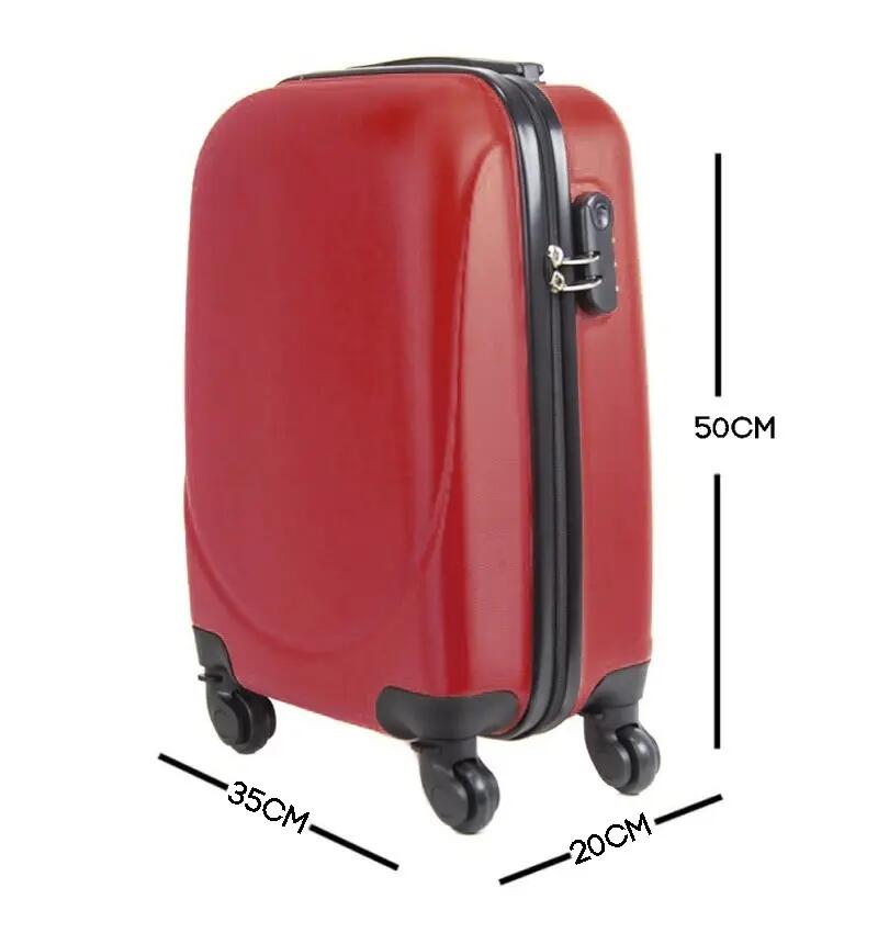 Maleta de cabina equipaje de mano 50x35x20cm 4 ruedas 360º Burdeos 4/6