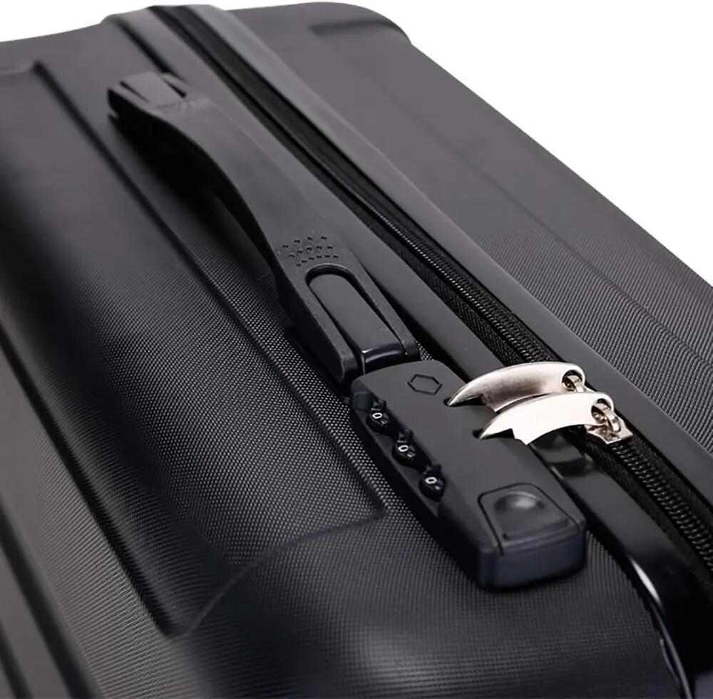 Maleta de Cabina 4 Ruedas Negro Viaje Semirrígida 4/7