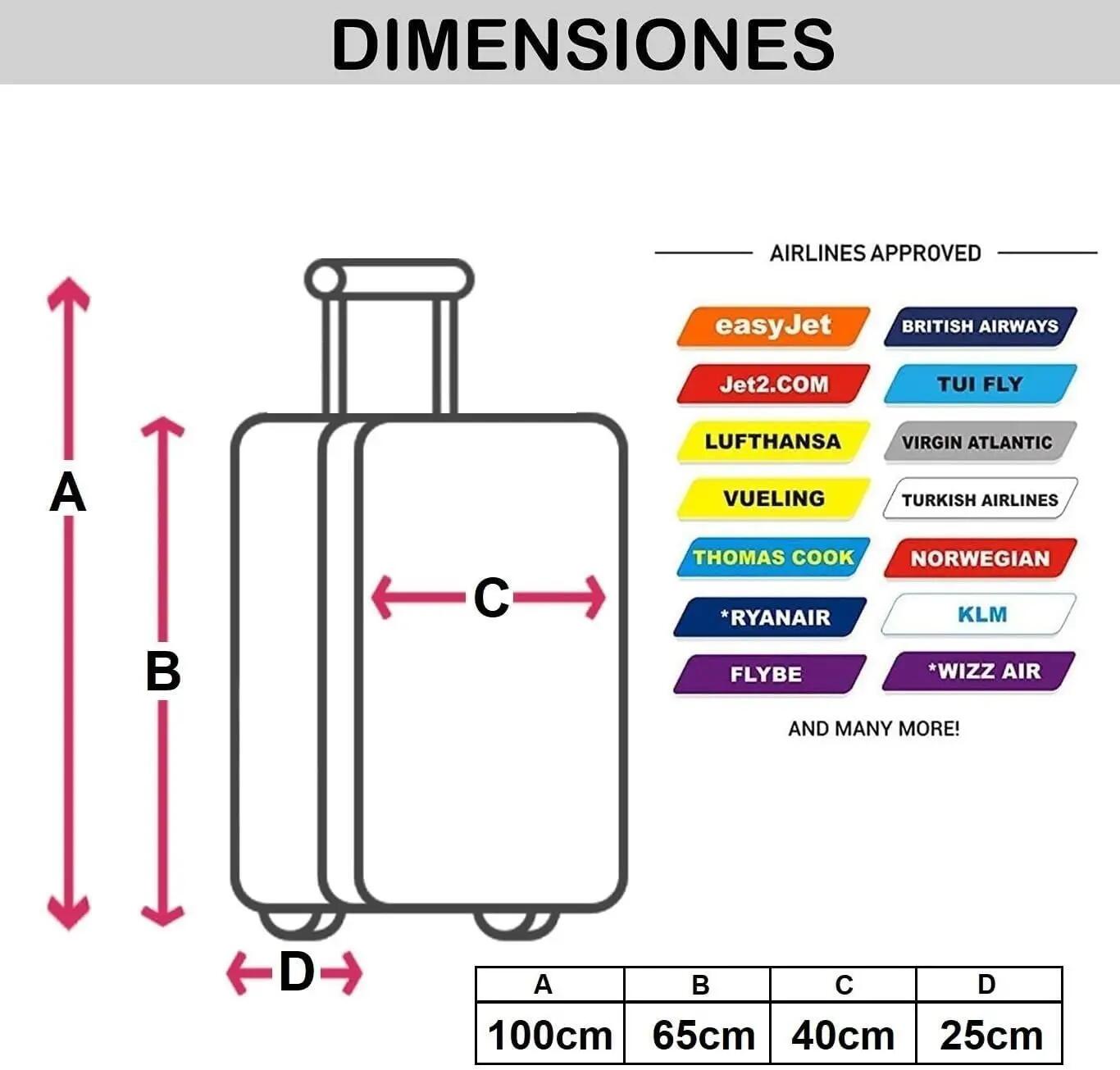 Maleta de 4 Ruedas giratorias candado de combinación, Mediana, Rojo 4/7