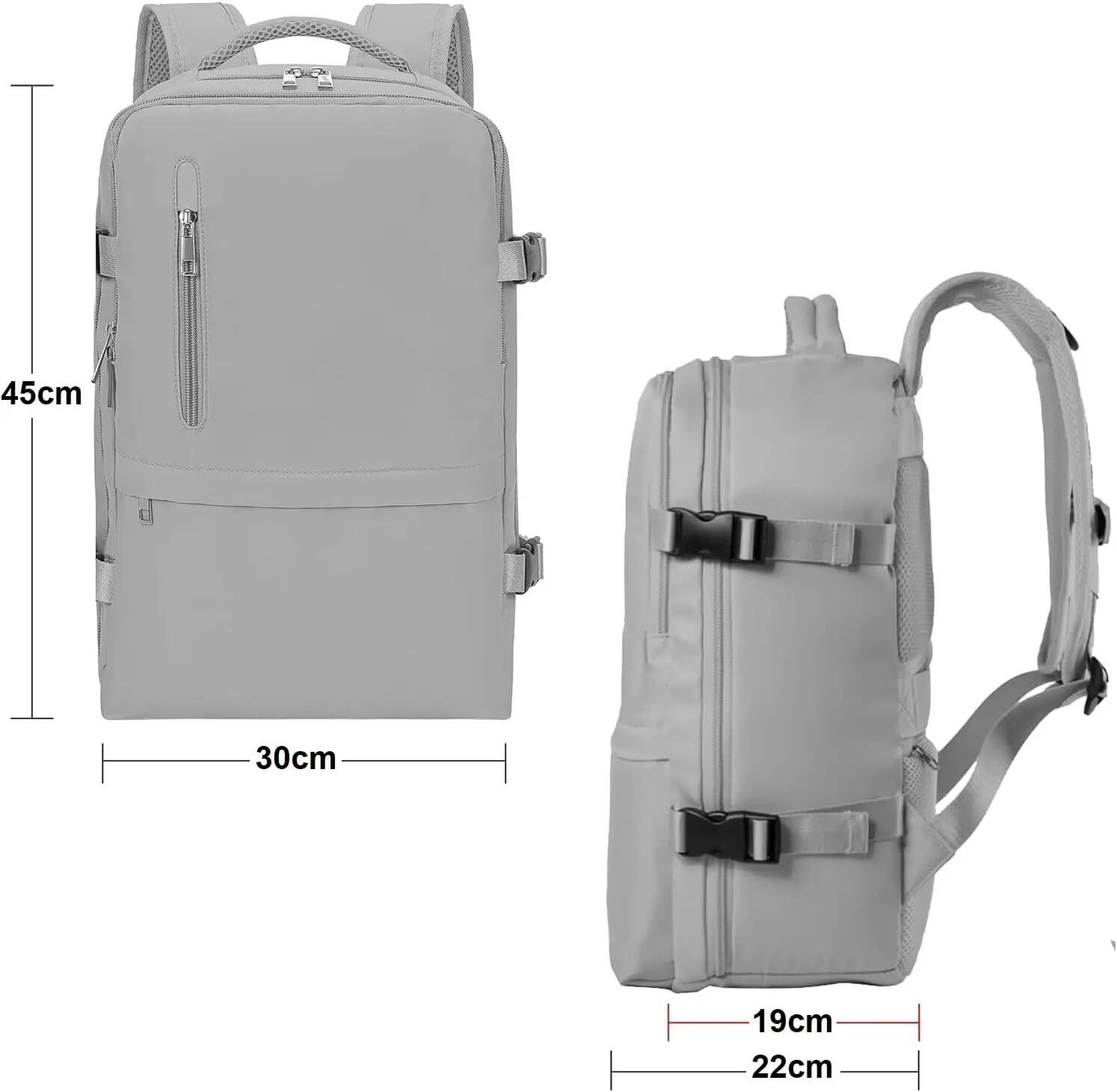 Mochila, saco, mochila impermeável caminhadas e desportos ao ar livre (cinza) 4/6