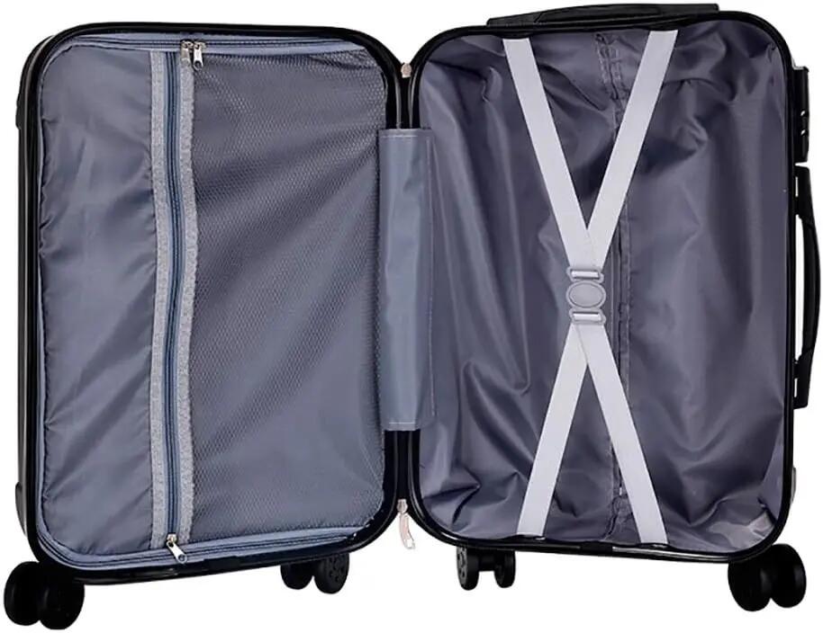 Maleta de Cabina 4 Ruedas Negro Viaje Semirrígida 3/7
