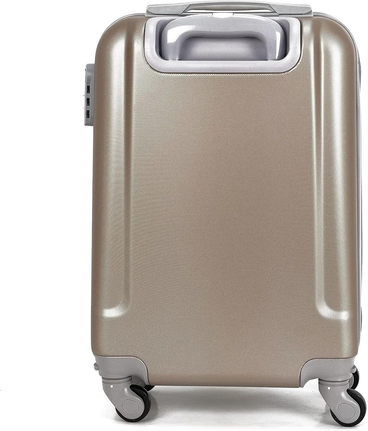 Maleta Equipaje de Mano Cabina Trolley 4 Ruedas 360º giratorias. (Oro) 3/7