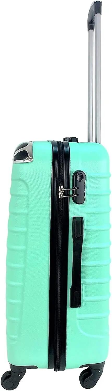 Maleta Mediana 4 Ruedas giratorias 360º Color Verde Agua 65x44x26cm 4/7