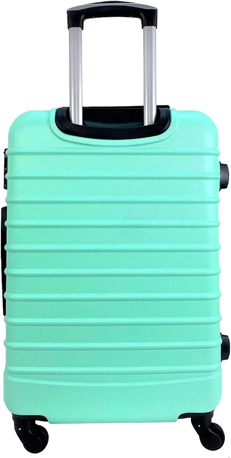 Maleta Mediana 4 Ruedas giratorias 360º Color Verde Agua 65x44x26cm 3/7