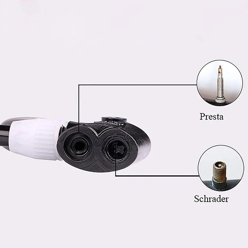 Bomba hinchador inflador de pie multiuso bombin Manguera Flexible 7/7