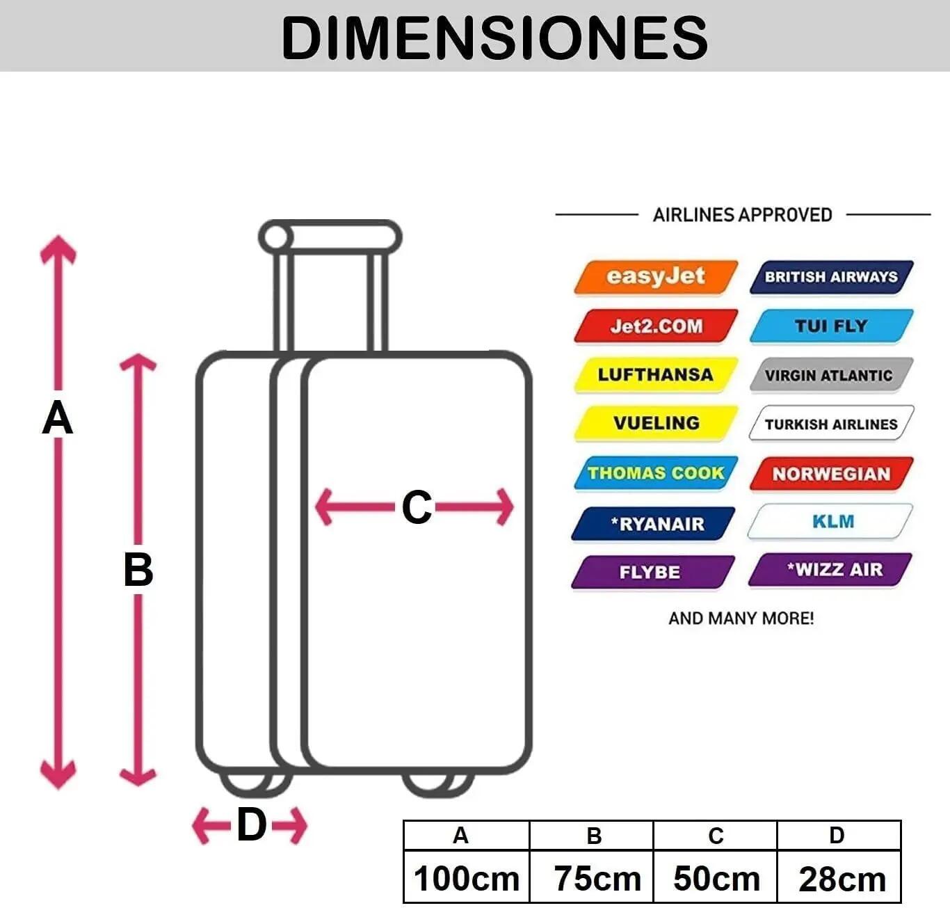 Maleta de 4 Ruedas giratorias candado de combinación (Rojo) 7/7
