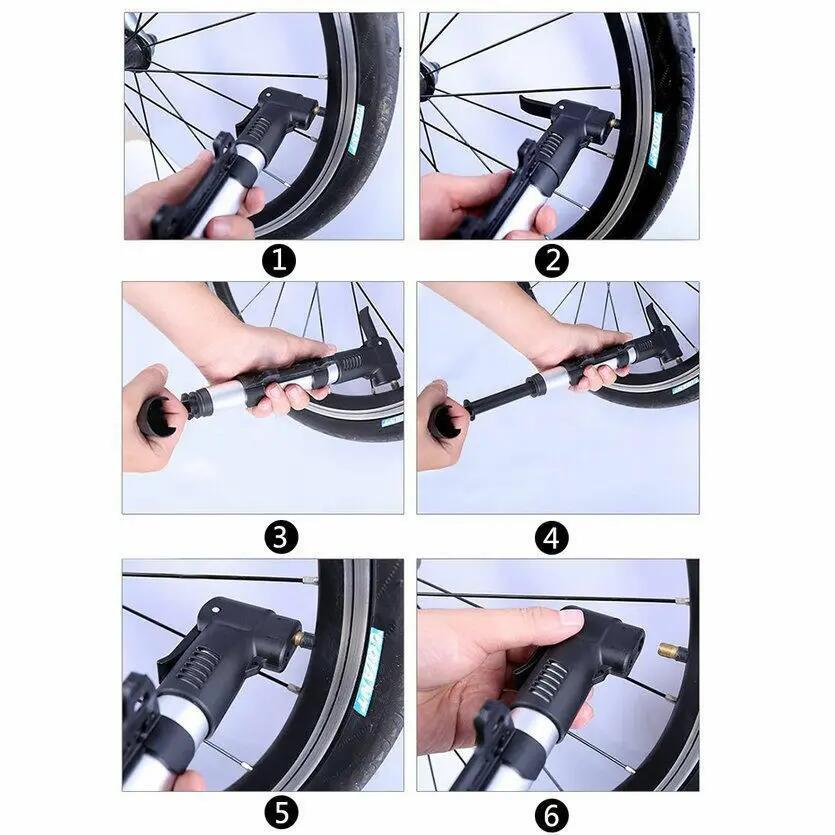 Bomba hinchador inflador para bicicleta bombin Incluye soporte de bicicleta 6/7