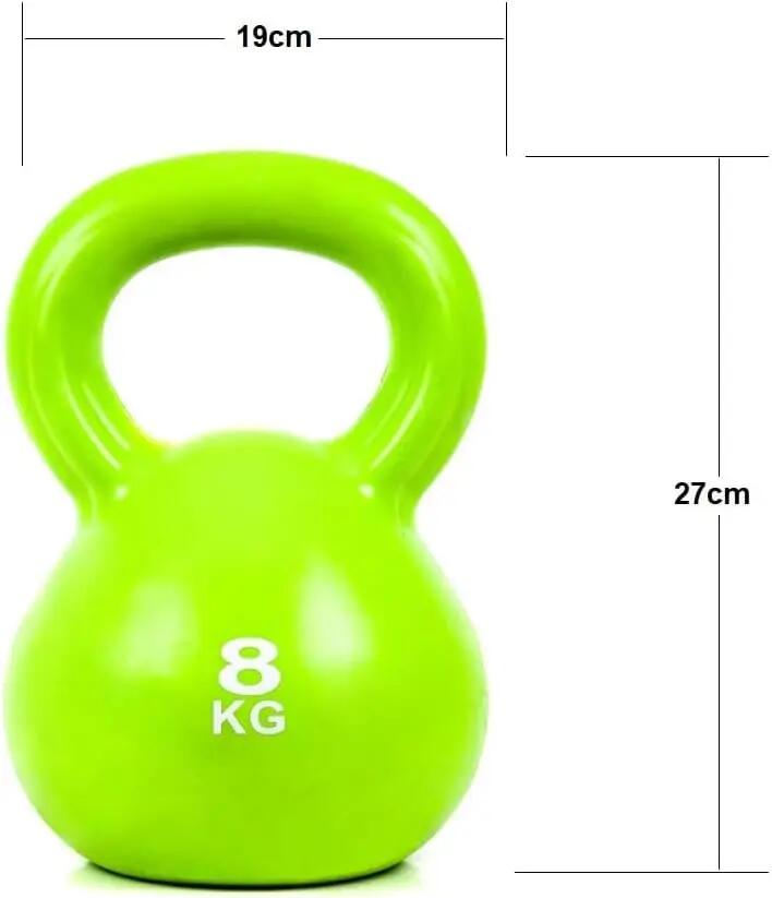 Mancuerna Pesa Rusa Kettlebell 8KG de Relleno de Arena con Mango Antideslizante 3/5