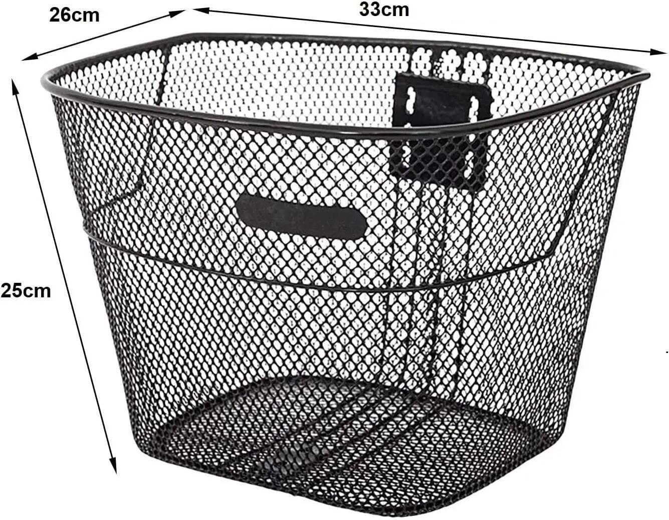 Cesta De Bicicleta Canasta Delantera Metalica Desmontable Altura Ajustable 7/7