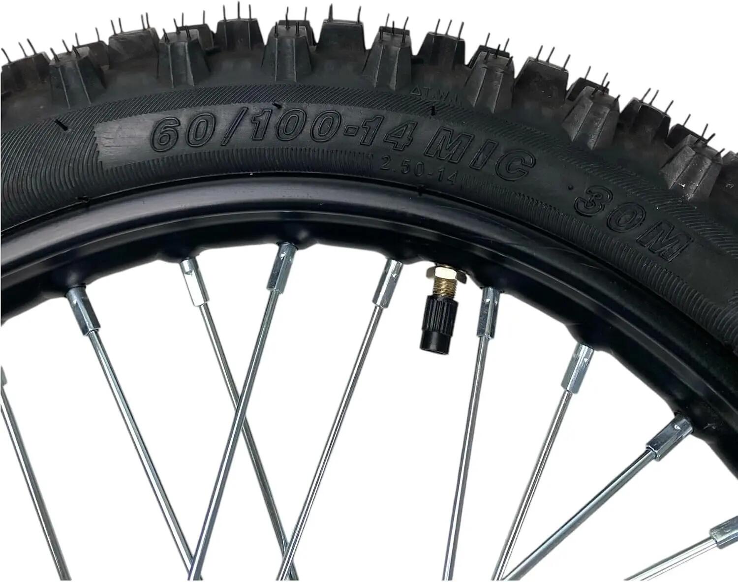 Rueda Neumático cámara 2.50-14 60/100-14 MIC 30M 1.4x14 Eje 15mm, 50-160cc 6/7