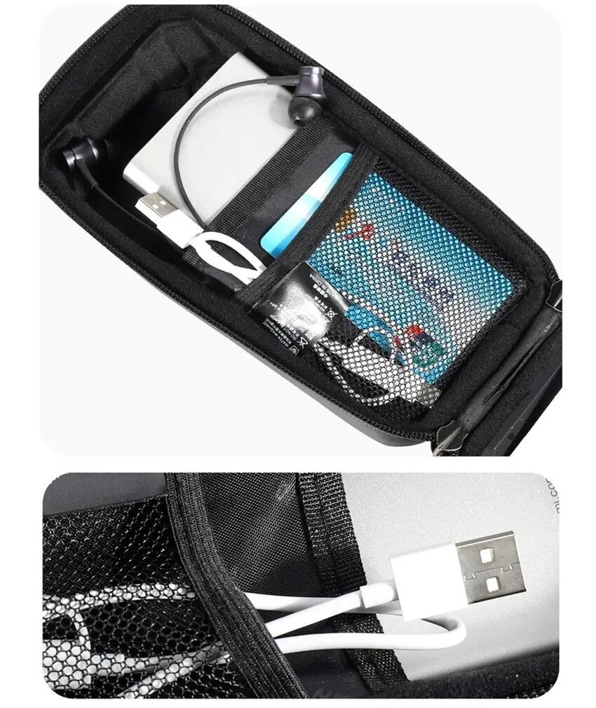 Bolsa soporte para bicicleta manillar para móvil pantalla táctil, teléfonos 6,8" 6/7