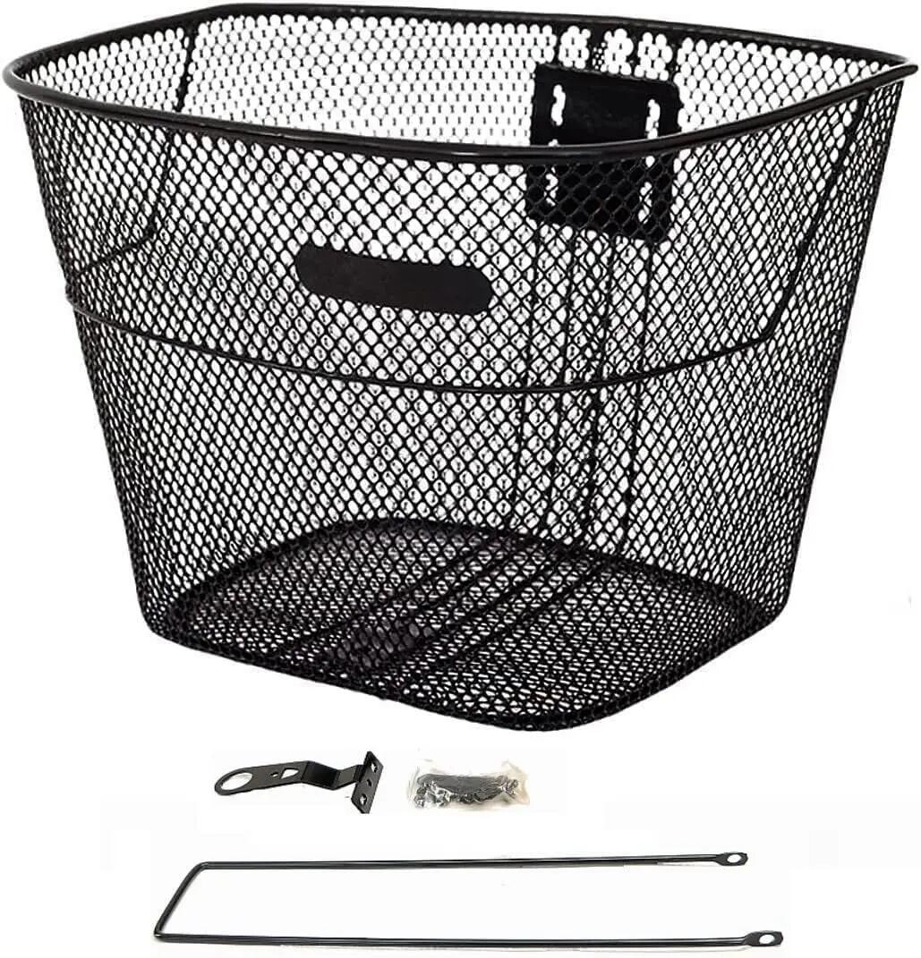Cesta De Bicicleta Canasta Delantera Metalica Desmontable Altura Ajustable 6/7