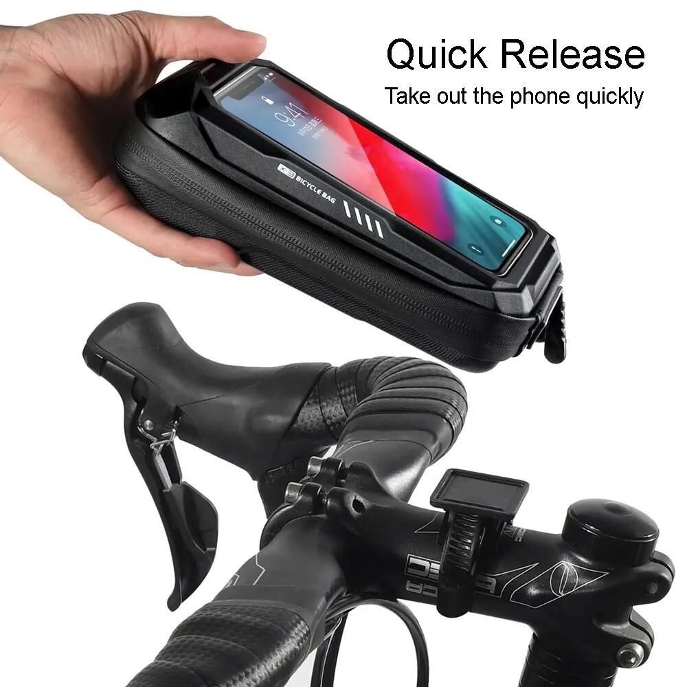 Bolsa soporte para bicicleta manillar para móvil pantalla táctil, teléfonos 6,8" 5/7