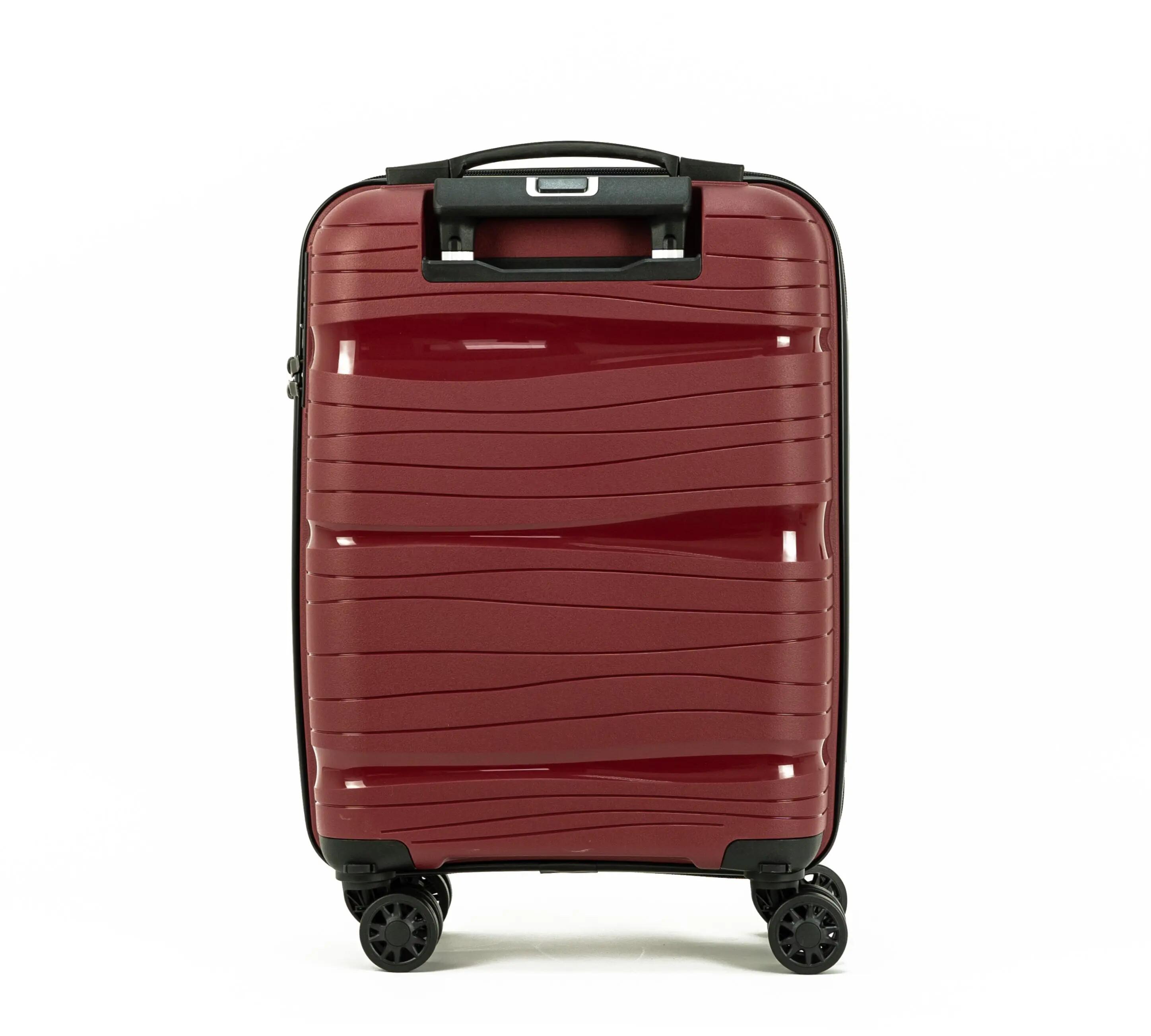 Maleta para Cabina Equipaje de Mano rigida 4 Ruedas 360º giratorias (Rojo Vino) 3/7