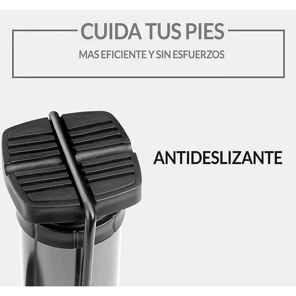 Bomba hinchador inflador de pie multiuso bombin Manguera Flexible 2/7