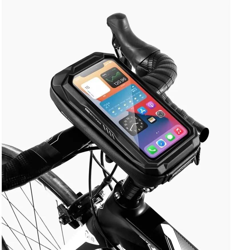 Bolsa soporte para bicicleta manillar para móvil pantalla táctil, teléfonos 6,8" 3/7