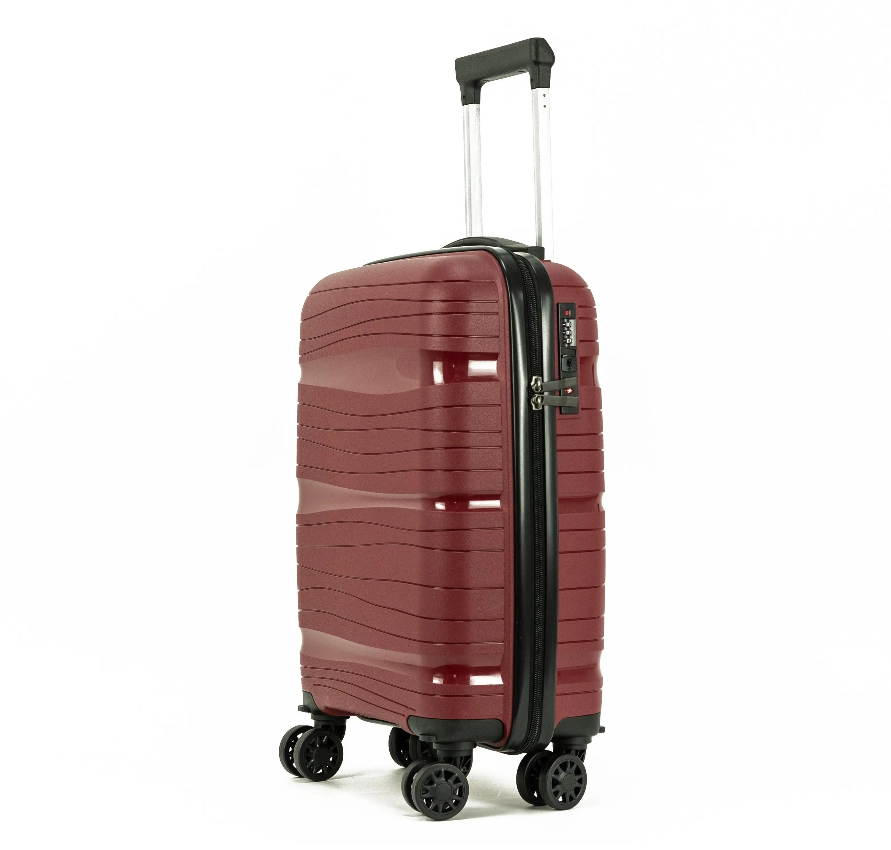 Maleta para Cabina Equipaje de Mano rigida 4 Ruedas 360º giratorias (Rojo Vino) 2/7