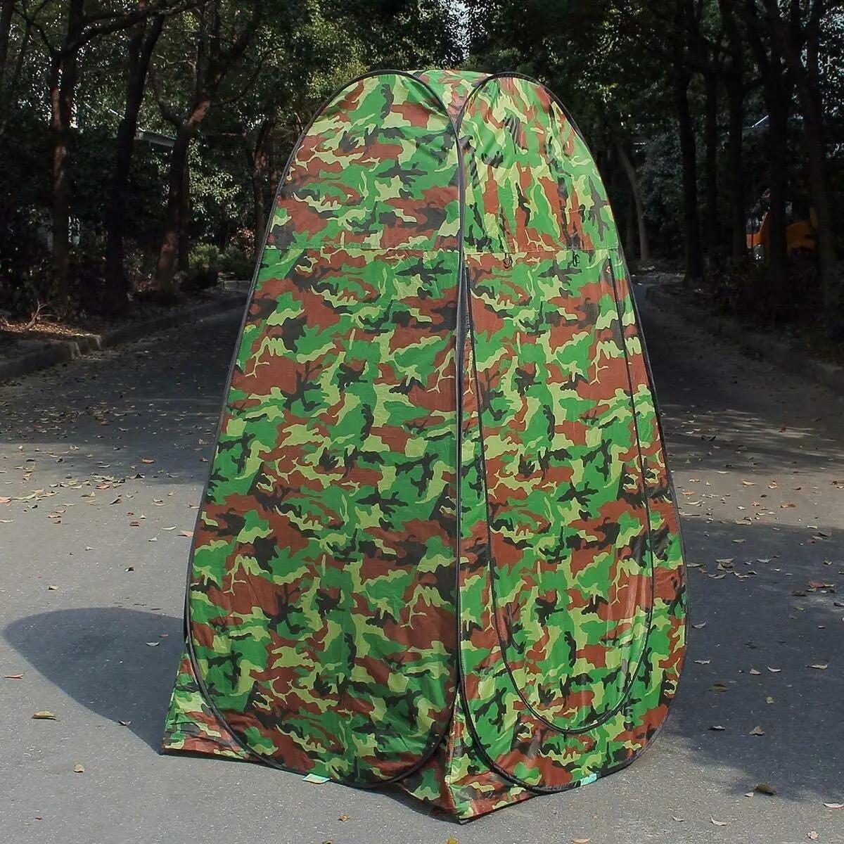 Tienda de campaña baño WC ducha impermeable desplegable camuflaje 3/7