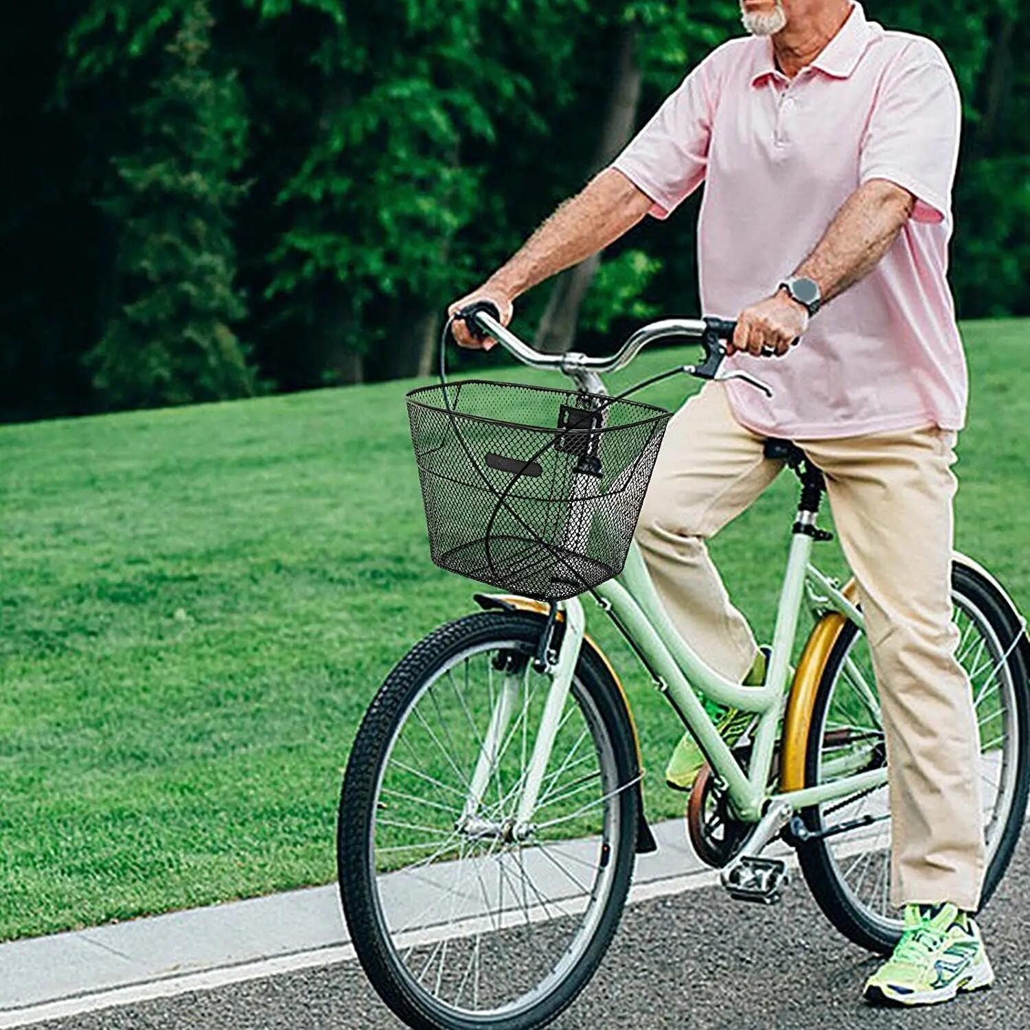 Cesta De Bicicleta Canasta Delantera Metalica Desmontable Altura Ajustable 2/7