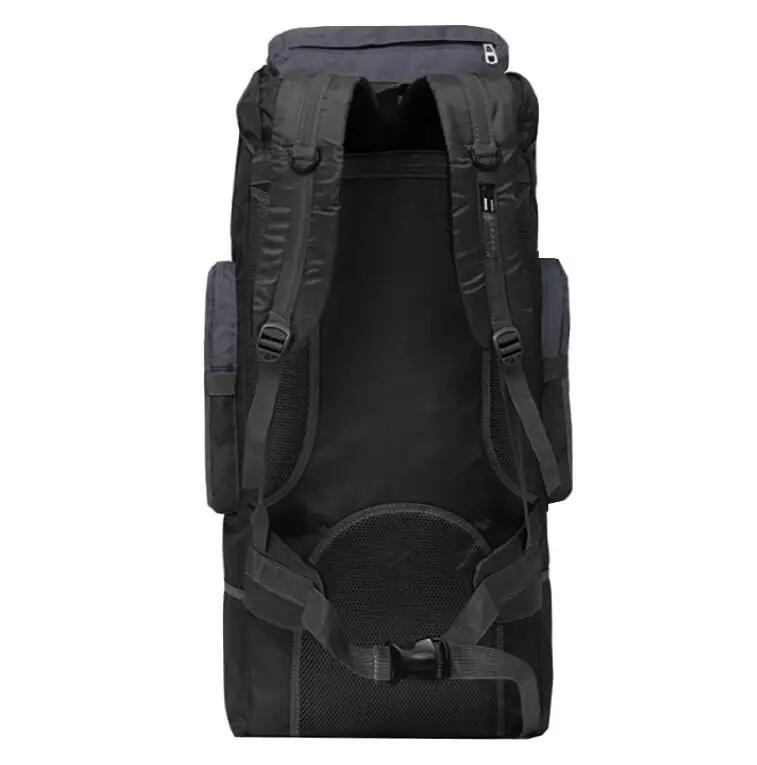 Mochila de Senderismo Camping Trekking 90L macuto Impermeable Negro/Gris 4/5