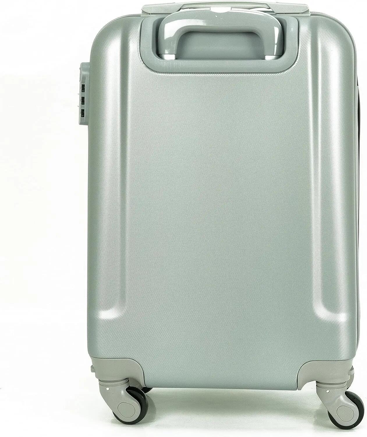 Maleta Equipaje de Mano Cabina Trolley 4 Ruedas 360º giratorias. (Plata) 7/7