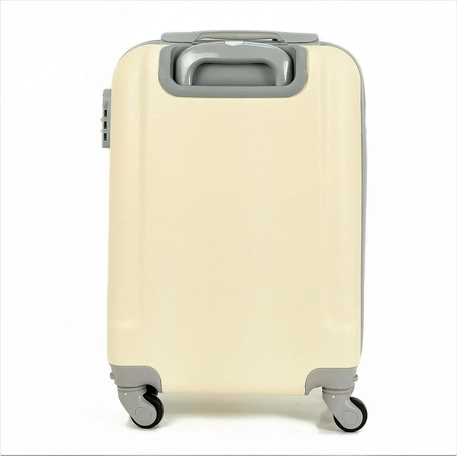 Maleta Equipaje de Mano Cabina Trolley 4 Ruedas 360º giratorias. (Beige) 5/7